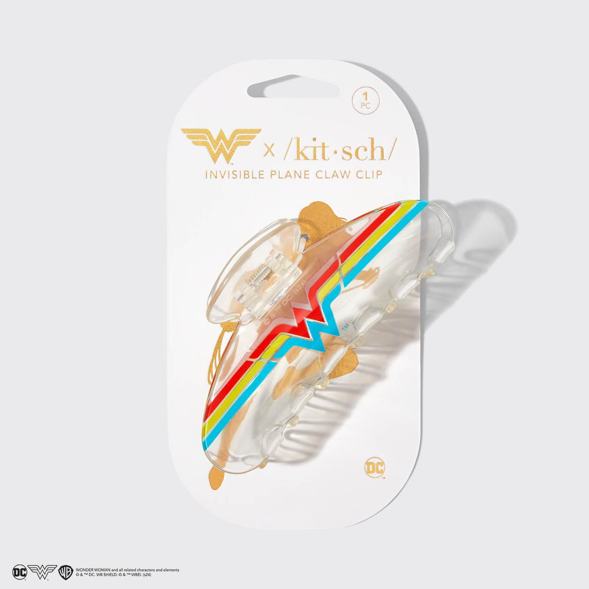 Wonder Woman x Kitsch Clear Acrylic Printed Clip - HoneyBug 