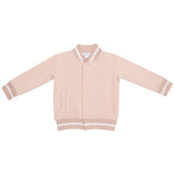 Letterman Jacket - French Terry Solid Pink