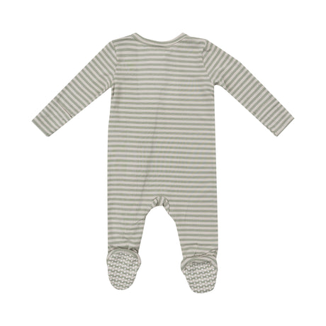 2 Way Zipper Footie - Desert Sage Stripe