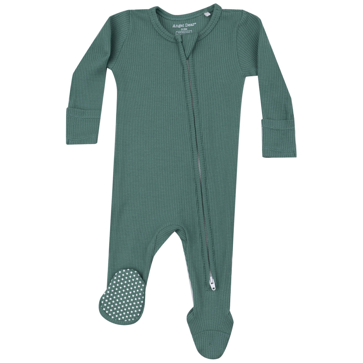 2 Way Zipper Footie - Basics - Solid Frosty Spruce