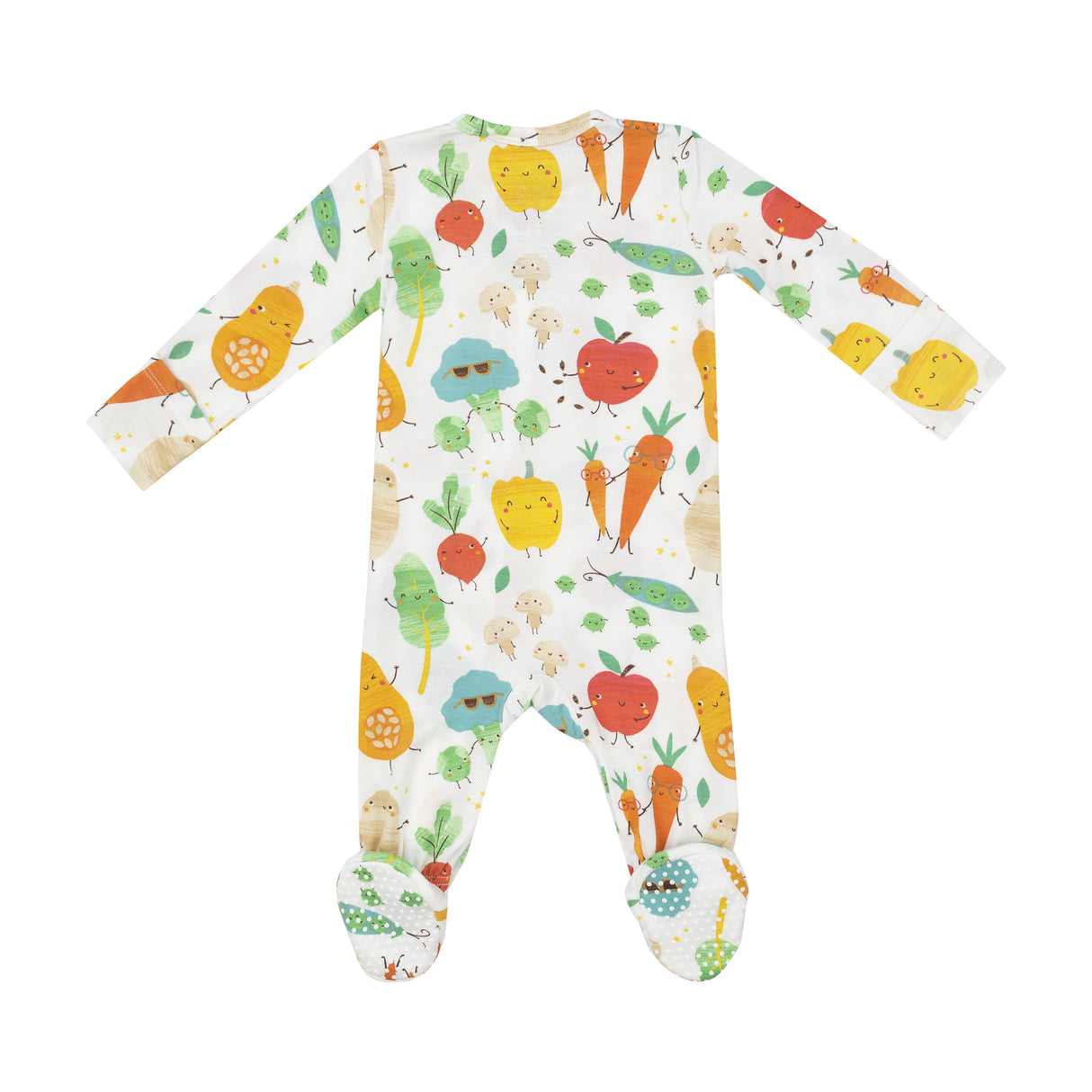 2 Way Zipper Footie - Fall Veggies