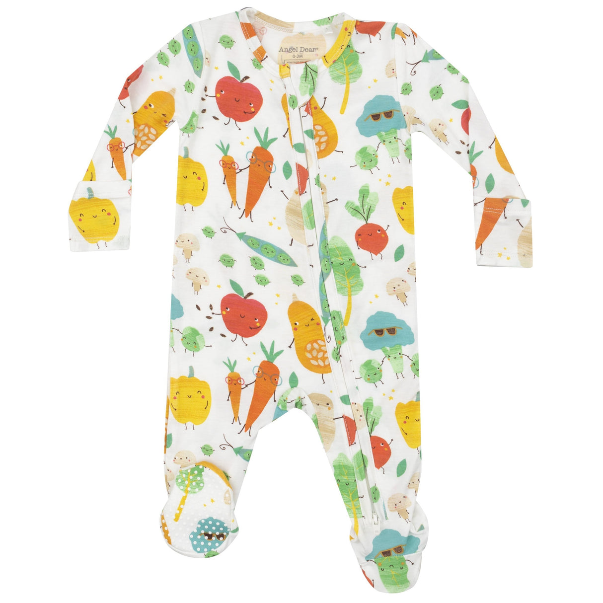 2 Way Zipper Footie - Fall Veggies