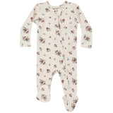 2 Way Zipper Footie - Misty Rose Floral