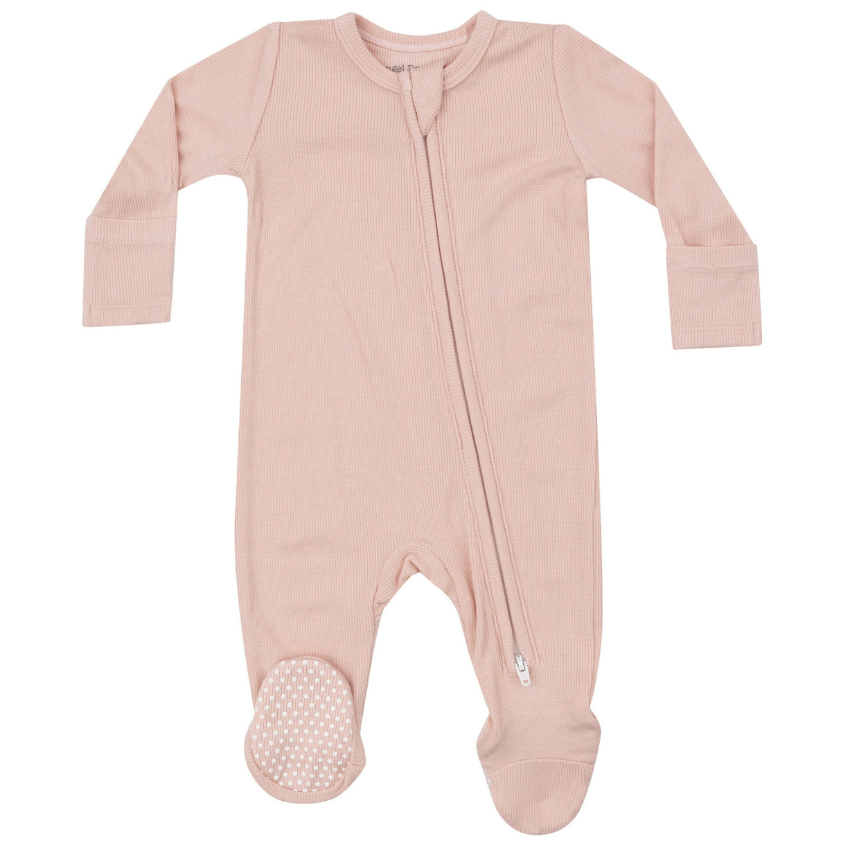 2 Way Zipper Footie - Basic - Solid Pale Blush