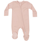 2 Way Zipper Footie - Basic - Solid Pale Blush