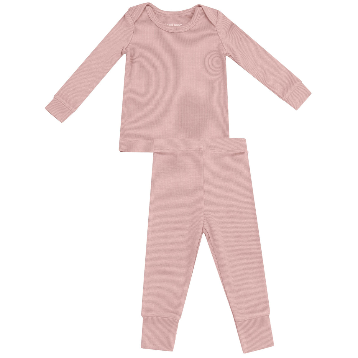 Rib Lounge Wear Set - Solid Silver Pink