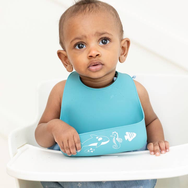 Ocean Friends Little Bites Bib - HoneyBug 