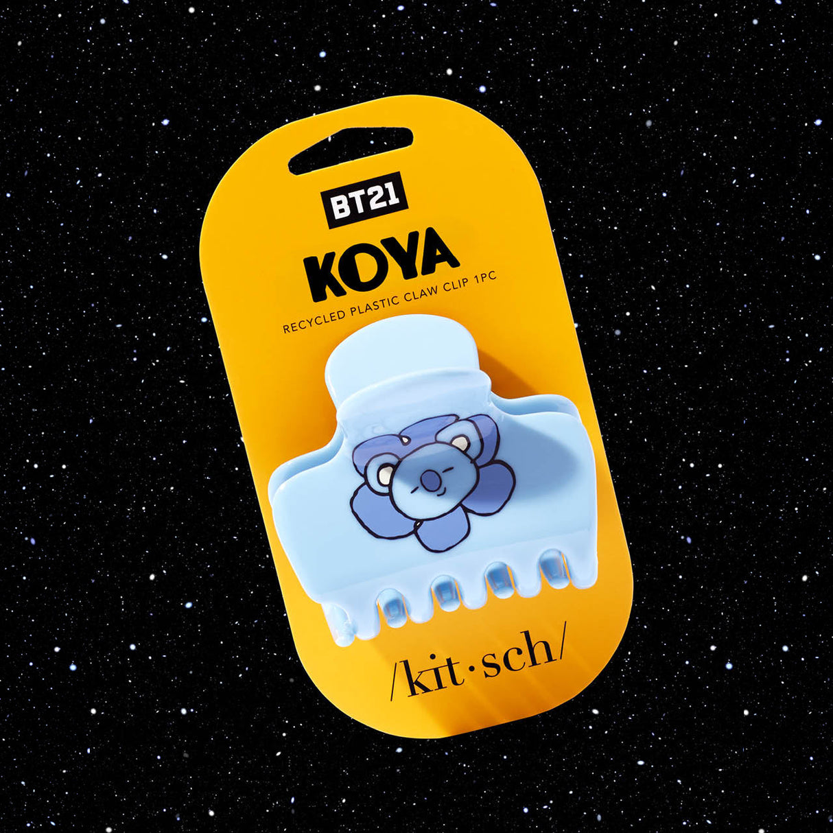 BT21 meets Kitsch Recycled Plastic Puffy Claw Clip 1pc - KOYA