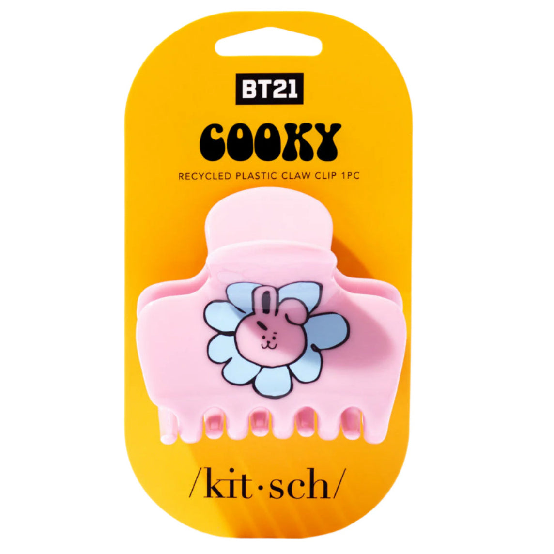 BT21 meets Kitsch Recycled Plastic Puffy Claw Clip 1pc - COOKY