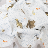 Cotton Muslin Baby Quilt - Party Animals