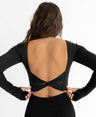 Astoria LIVE LUXE Crossed Sleeve Crop - Black