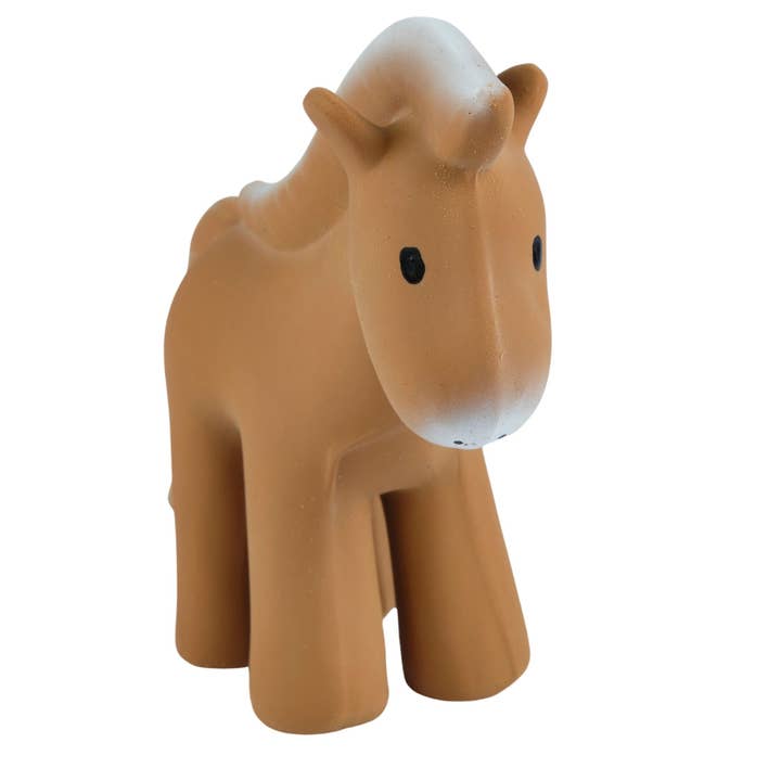 Natural Rubber Teether, Rattle & Bath Toy - Horse - HoneyBug 