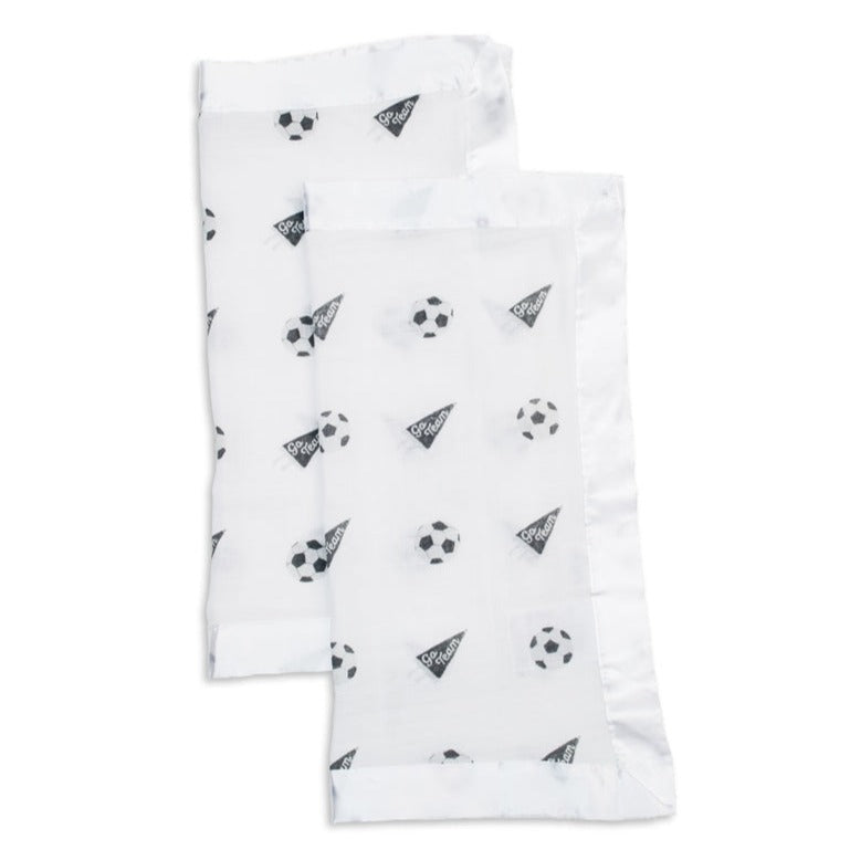 2-pack Muslin Security Blankets - Soccer - HoneyBug 