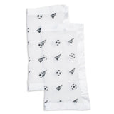 2-pack Muslin Security Blankets - Soccer - HoneyBug 