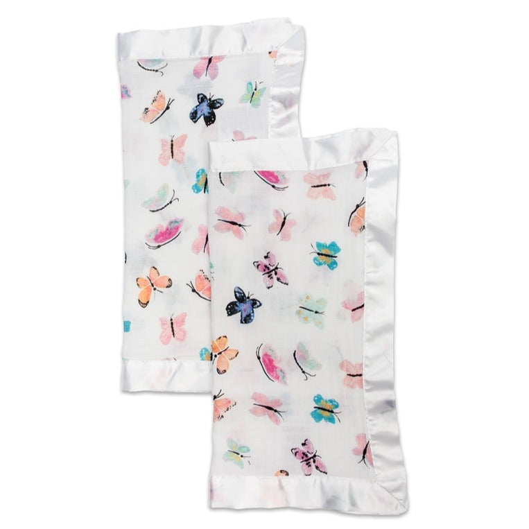 2-pack Muslin Security Blankets - Butterfly - HoneyBug 