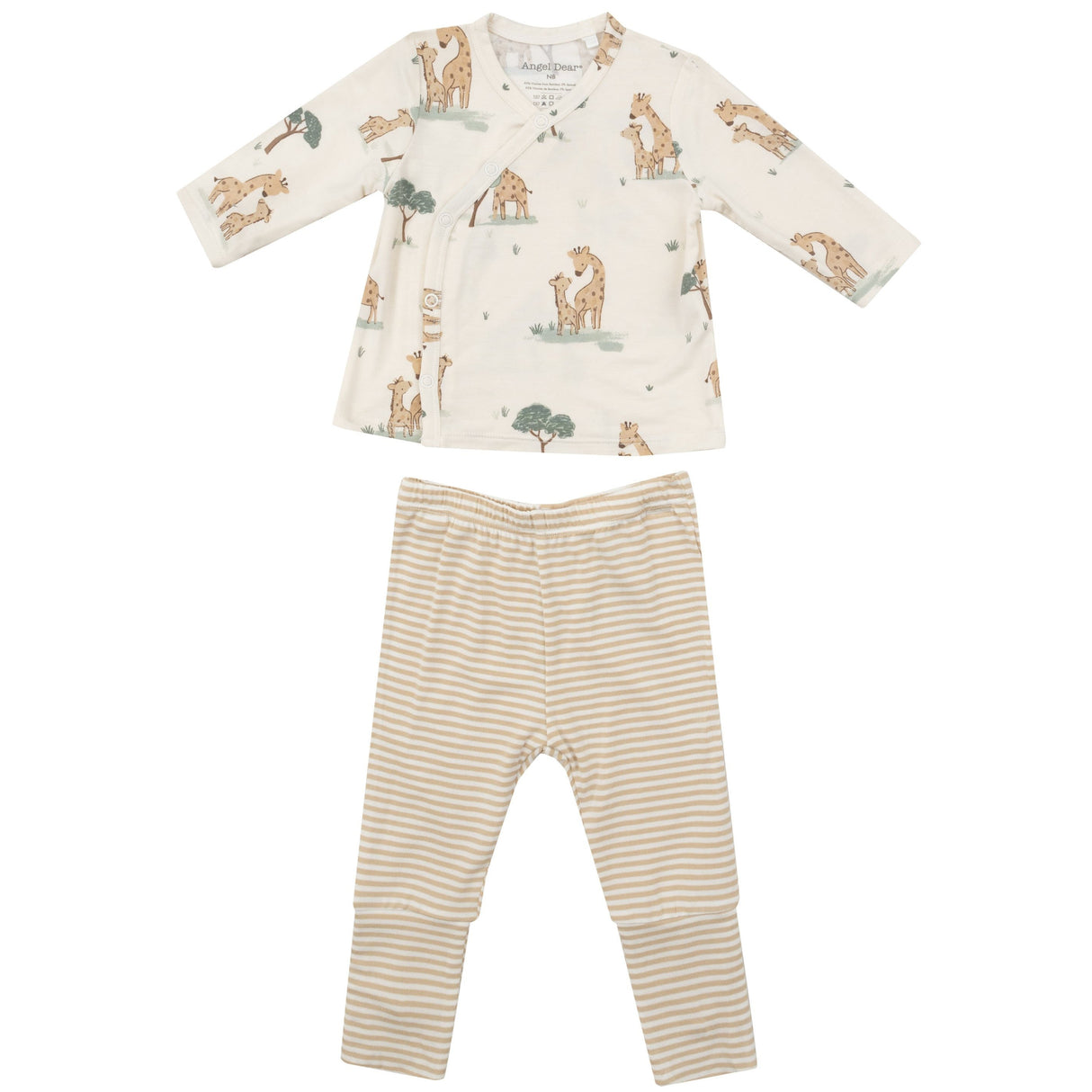 Tmh Set With Roll Over Cuff Pant - Giraffe Families