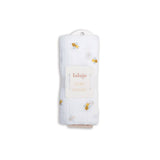 Muslin Cotton Swaddle Blanket - Large - Bees - HoneyBug 