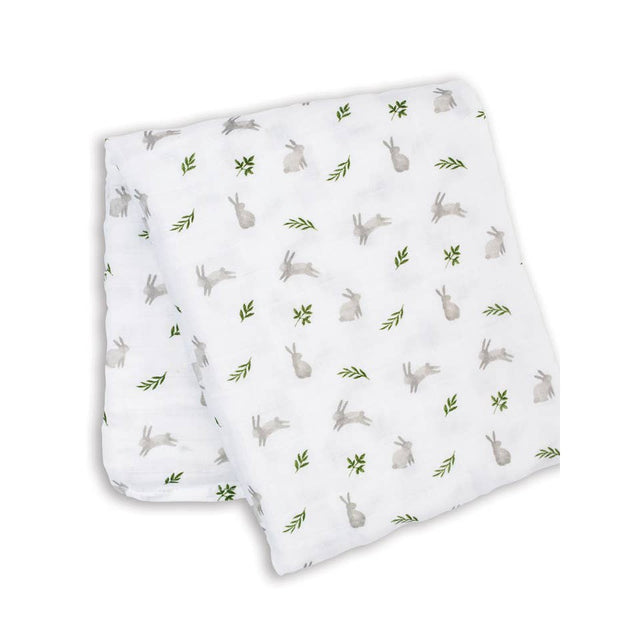 Muslin Cotton Swaddle Blanket - Large - Bunnie - HoneyBug 