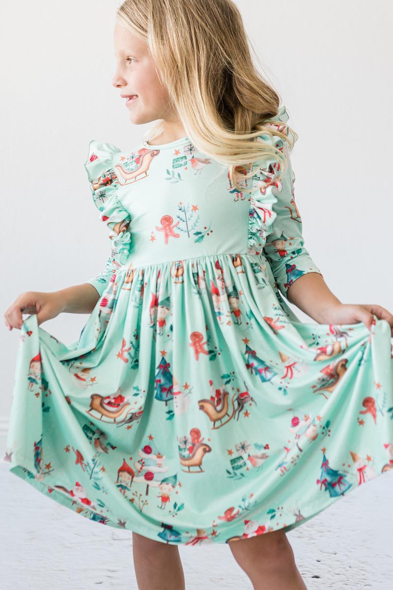 Believe in Your Elf Ruffle Twirl Dress