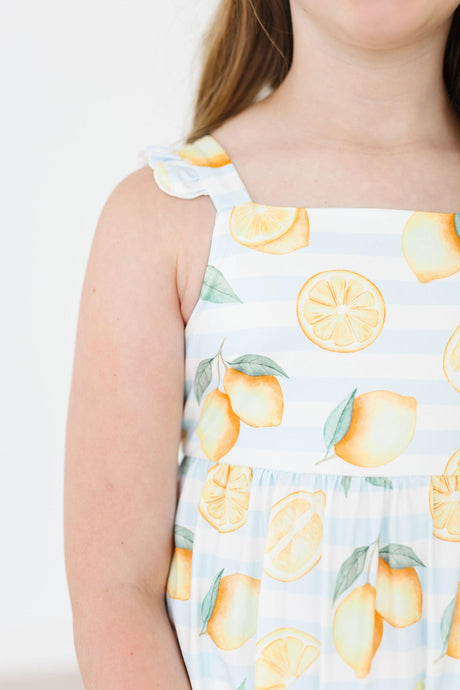 Lovely Lemons Ruffle Maxi Dress