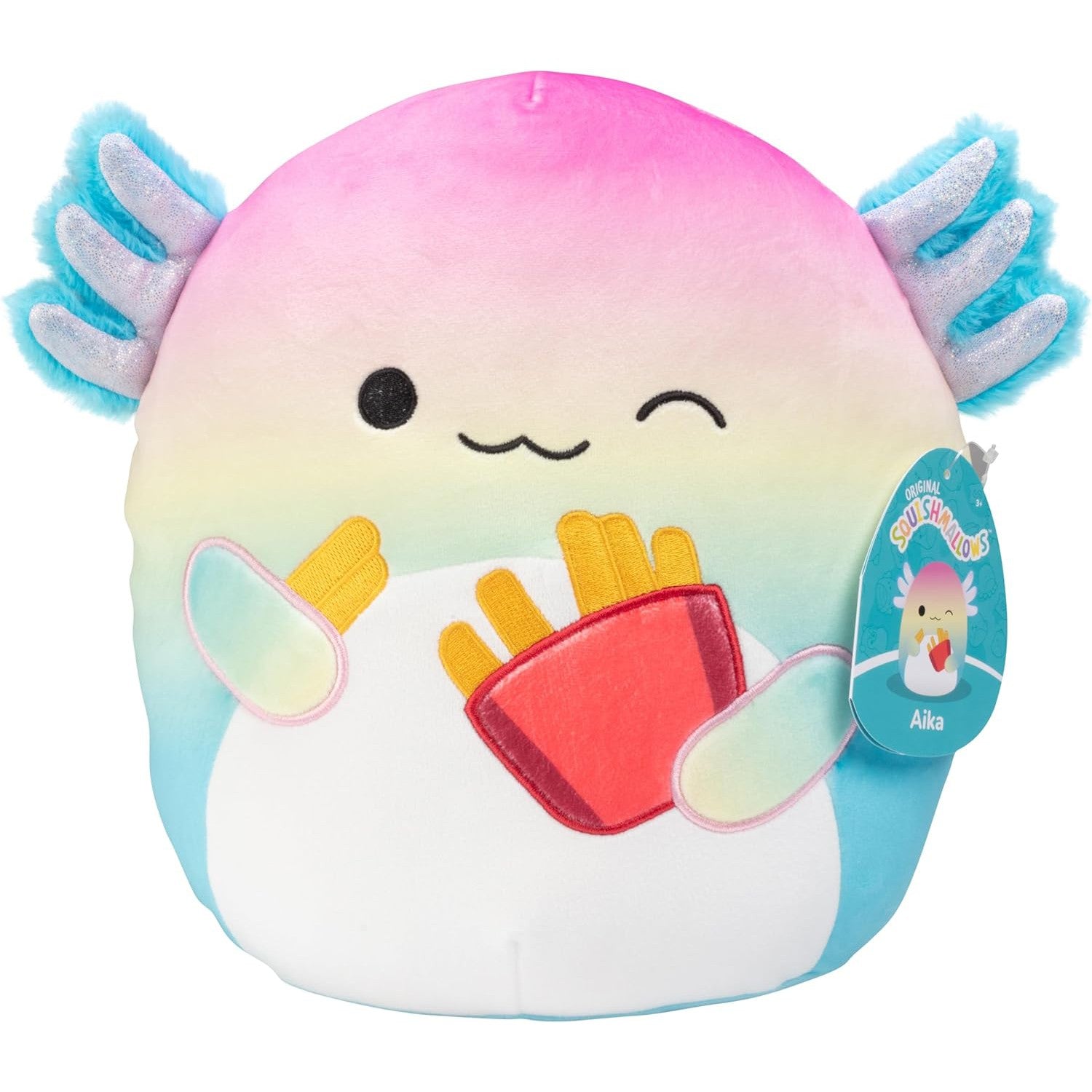 12 Inch Aika the Axolotl with French Fries Squishmallow - HoneyBug 
