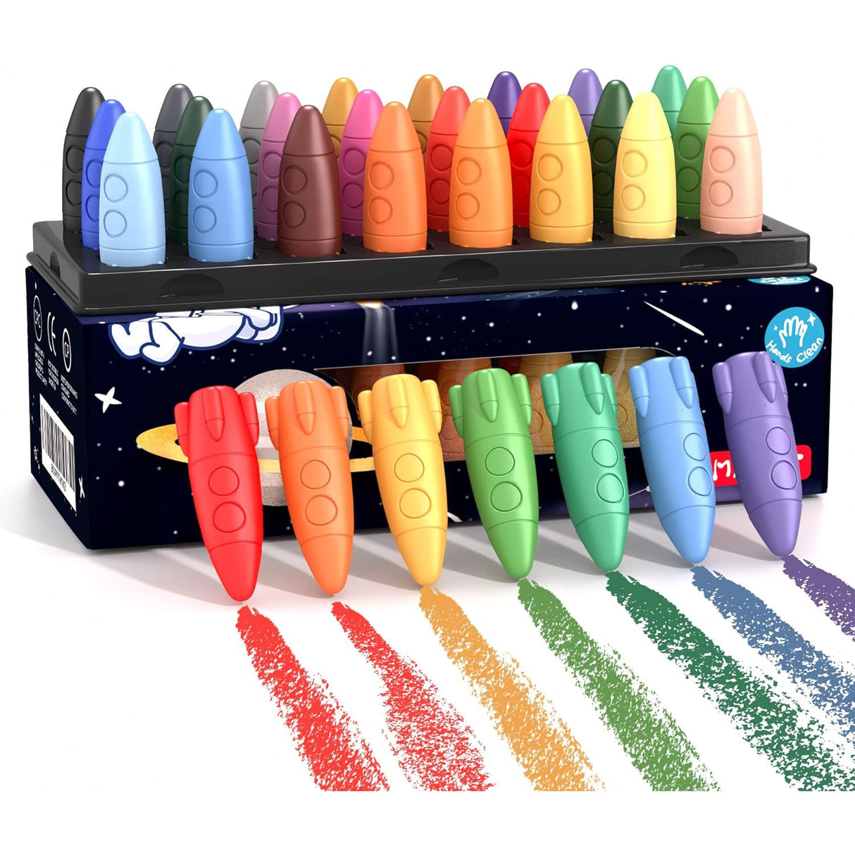 24 Colors Space Crayons - HoneyBug 