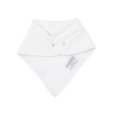 Cotton Muslin + Fleece Bandana Bib 4 Pack - White