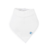 Cotton Muslin + Fleece Bandana Bib 4 Pack - White