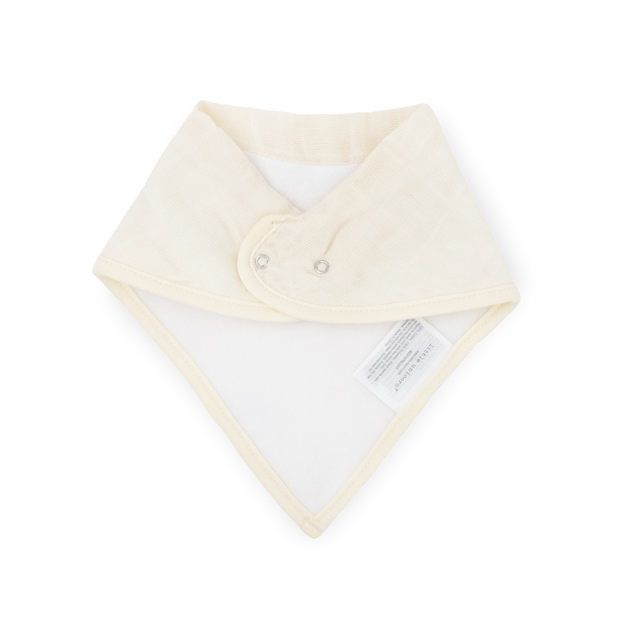 Cotton Muslin + Fleece Bandana Bib 4 Pack - Taupe Cross