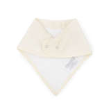 Cotton Muslin + Fleece Bandana Bib 4 Pack - Taupe Cross