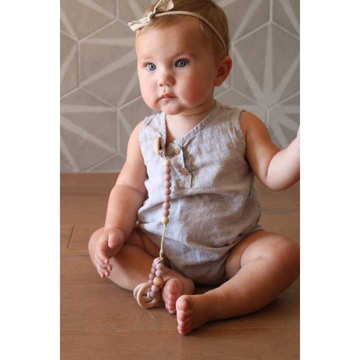 Pacifier Clip - Blush - HoneyBug 