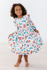 Classic Chrismas Ruffle Twirl Dress