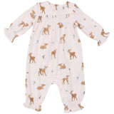 Smocked Romper - Soft Deer