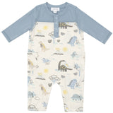 Romper W/ Contrast Sleeve - Baby Love Dinos