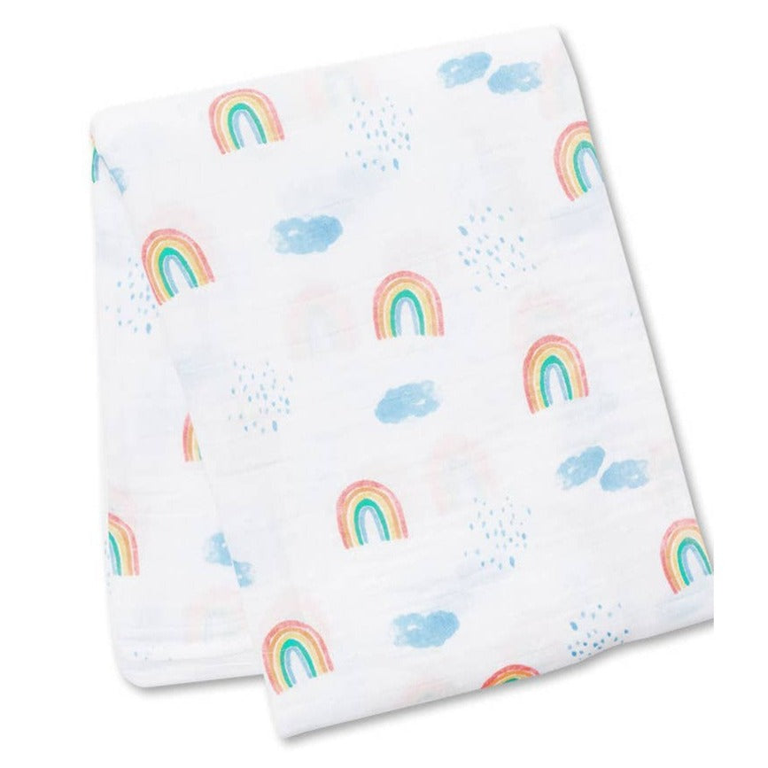 Classic Muslin Swaddle - Rainbow Sky - HoneyBug 