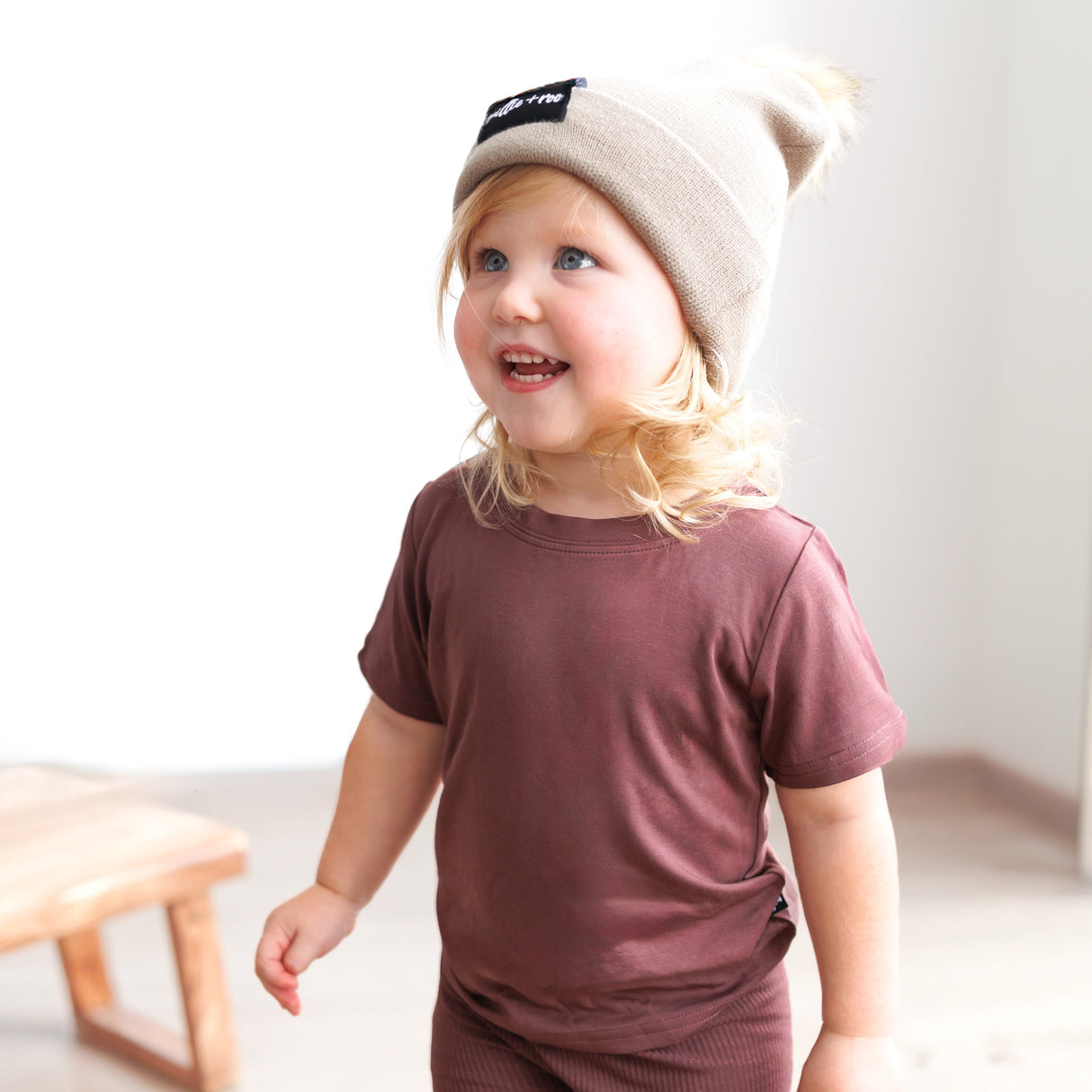 BAMBOO CUFF BEANIE- Mushroom