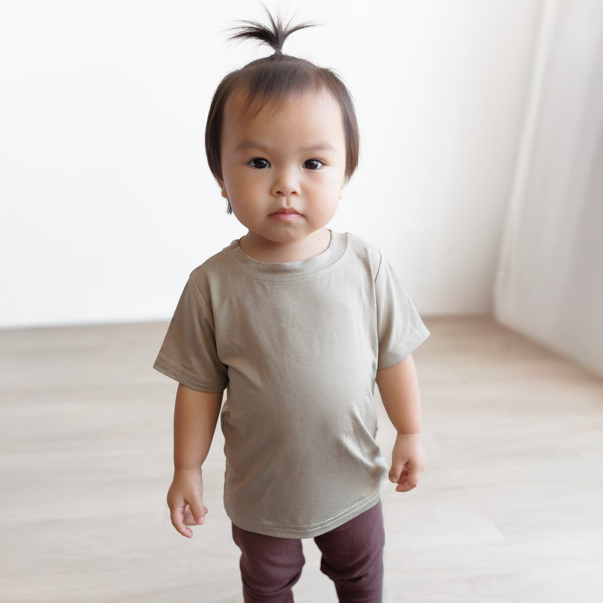 BAMBOO BASIC TEE- Mushroom