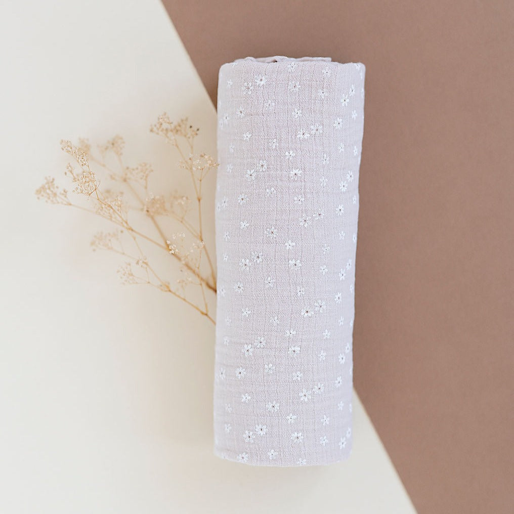 Cotton Muslin Swaddle Blanket - Ditsy Floral