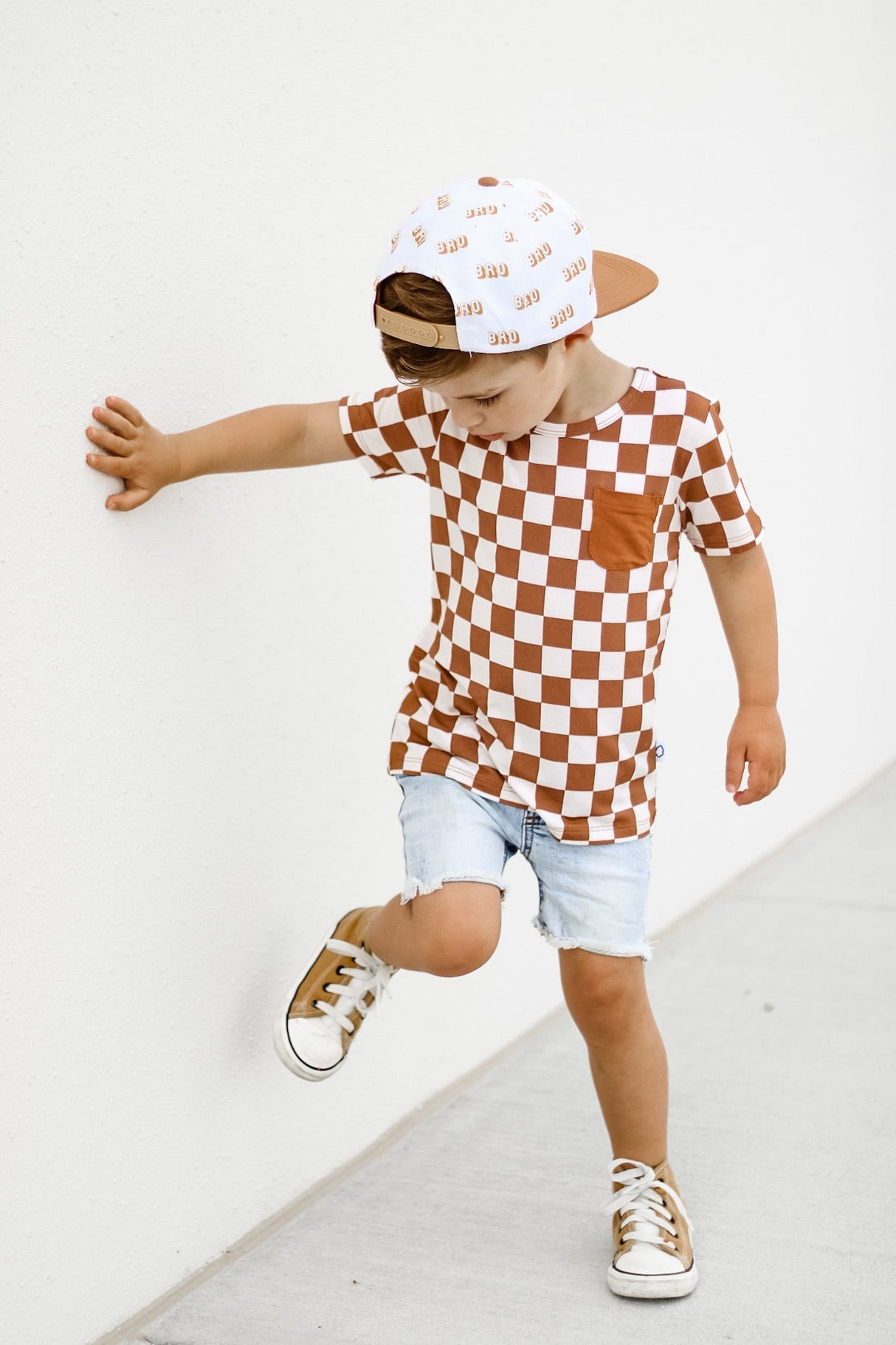 COPPER CHECKERS DREAM POCKET TEE