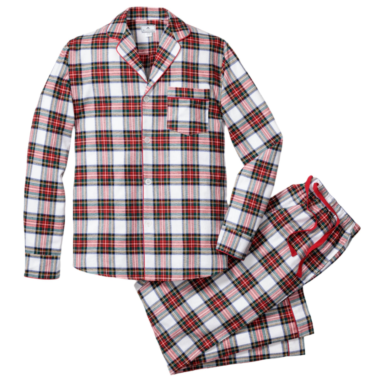 Men's Brushed Cotton Pajama Set in Balmoral Tartan