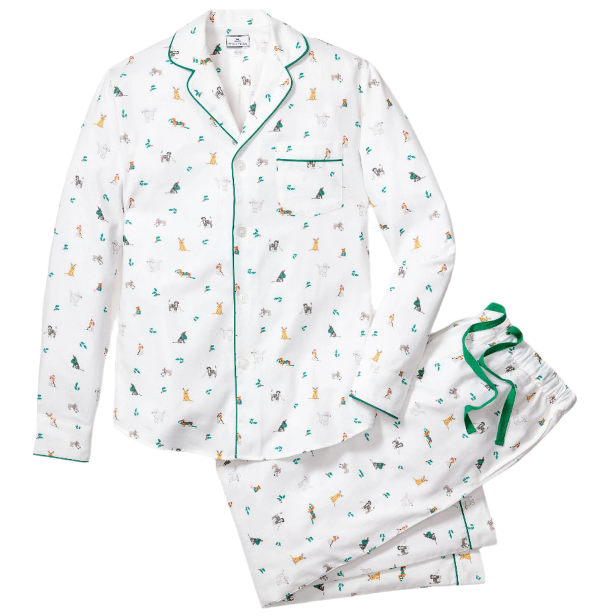 Men's Twill Pajama Set in Jingle Paws