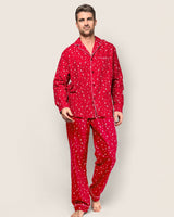 Men's Flannel Pajama Set in Starry Night