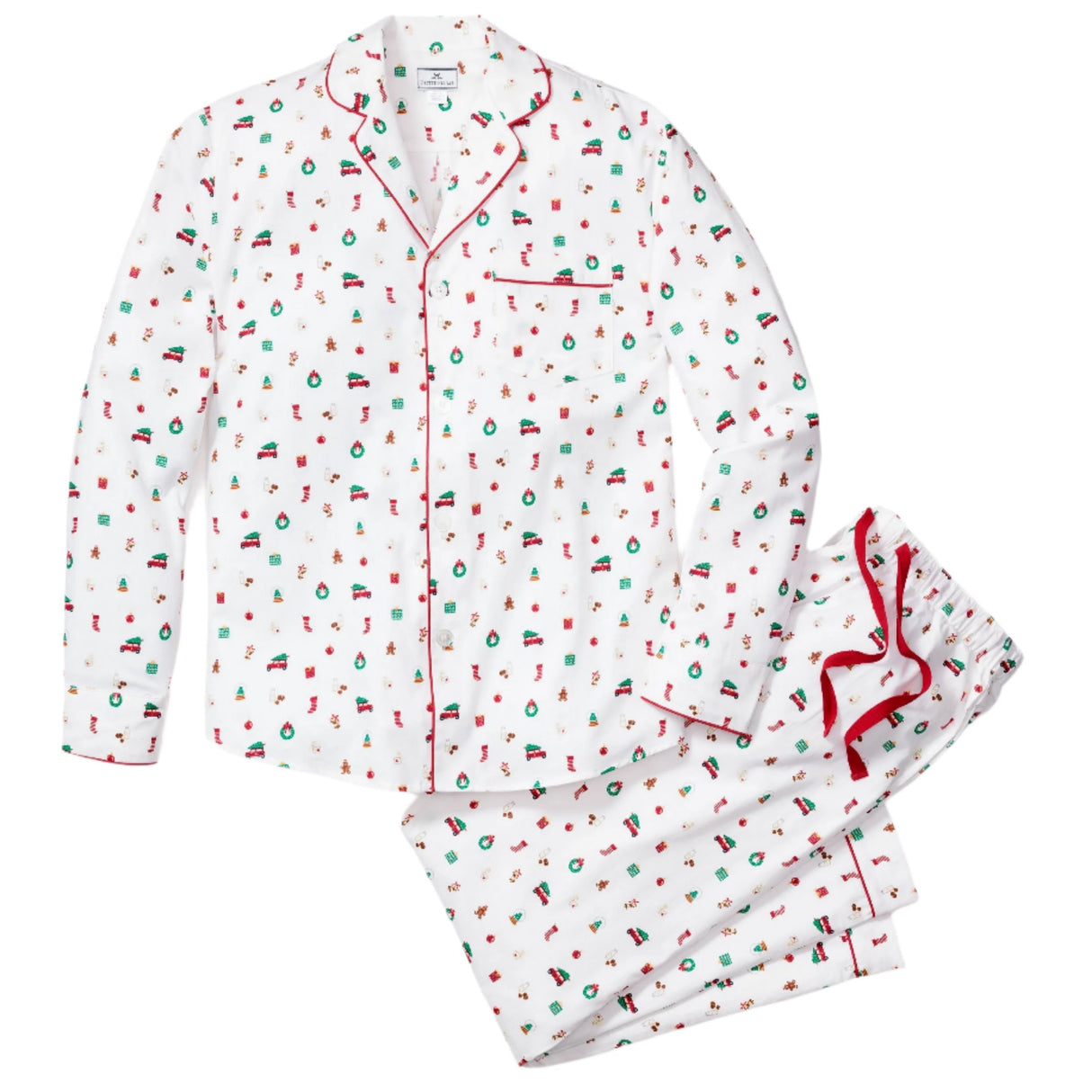 Men's Twill Pajama Set in Winter Nostalgia