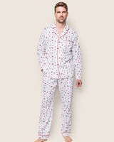 Men's Twill Pajama Set in Winter Nostalgia