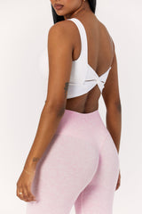 Astoria LIVE LUXE Crossed Sports Crop - White