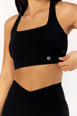 Astoria LIVE LUXE Square Neck Crop - Black