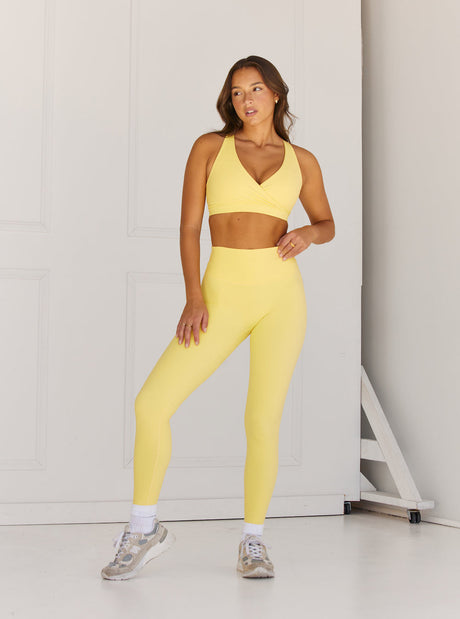 Astoria LUXE BALANCE Plunge Sports Bra - Marigold