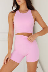 Astoria LUXE BALANCE Staple Sports Crop - Candy Pink