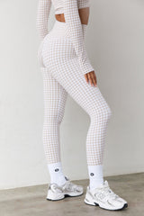 Astoria LUXE BALANCE Full Length Legging - Beige Gingham