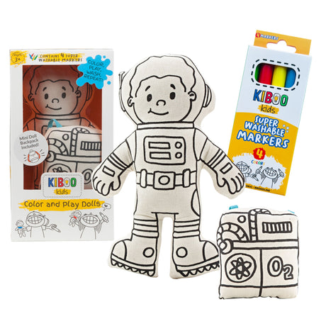 Kiboo Kids Space Explorer: Boy Astronaut Doll with Mini Space Pack - Educational and Imaginative Play Toy - HoneyBug 